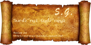 Surányi Gyöngyi névjegykártya