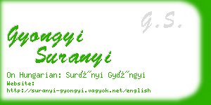 gyongyi suranyi business card